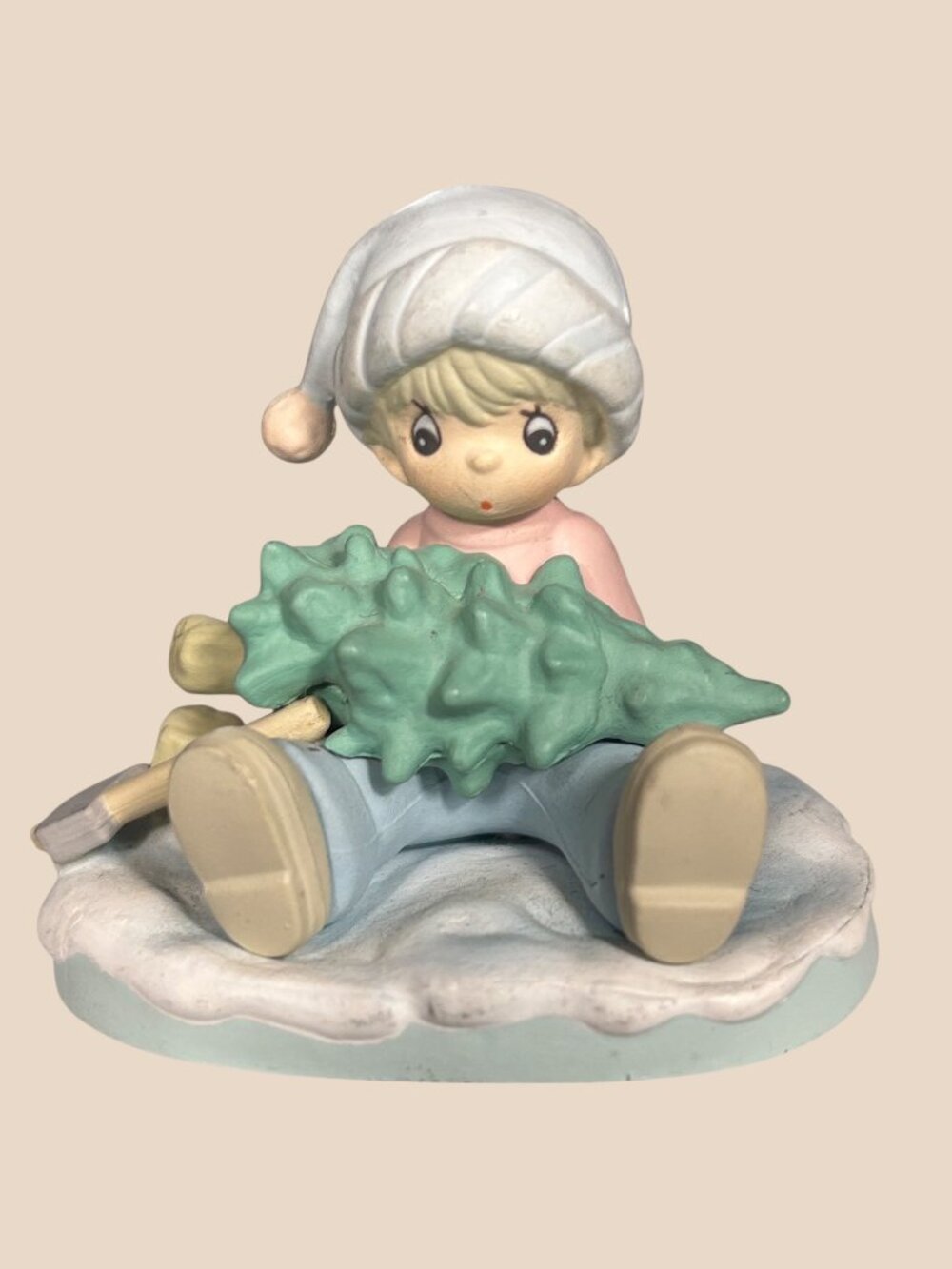1990 Precious Moments Child Christmas Tree Enesco Figurine Samuel Butcher
